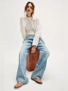 MOTHER The Bookie Embellished Jeans